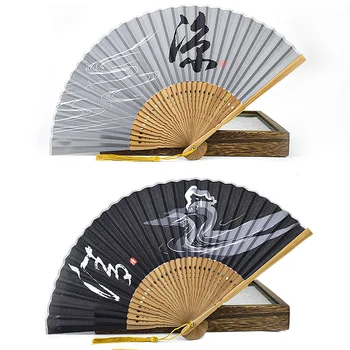 Складной ручной веер В китайском стиле, складные веера с рамками и кисточками, ручные веера для танцев, косплея, украшения для свадебной вечеринки.