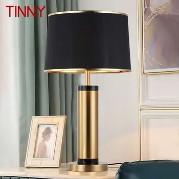 Современная жестяная настольная лампа из черного золота LED Винтажный креативный простой прикроватный светильник для дома Гостиной Спальни
