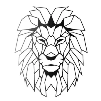 Современная металлическая Африканская Львиная голова, выдалбливающая геометрическое настенное искусство, Кованое железо, Животные, Настенное изображение, Художественные картины, Гостиная