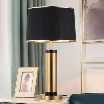 Современная настольная лампа TEMAR из черного золота, светодиодная Винтажная Креативная Простая Прикроватная тумбочка для дома, гостиной, спальни