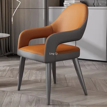 Современный подлокотник, Удобный обеденный стул, Серый в итальянском стиле, компьютерное кресло для отдыха Vip-персон, Парикмахерский шезлонг для макияжа, мебель для дома