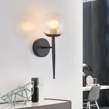 Современный светодиодный настенный светильник со стеклянным шаром 2023 года для гостиной, кабинета, прикроватной тумбочки, чердака, домашнего зеркала в ванной комнате