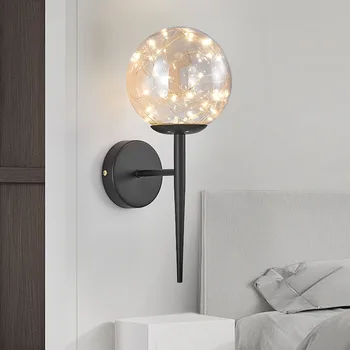 Современный светодиодный настенный светильник для спальни, настенный светильник в скандинавском минималистичном стиле, Прикроватное бра для гостиной, Столовая, Кухня, Внутренний светильник