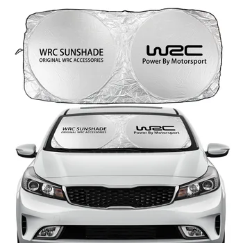 Солнцезащитные Козырьки С Логотипом WRC На Лобовом Стекле Автомобиля, Блокирующие УЛЬТРАФИОЛЕТОВЫЕ Лучи Для Volvo Tesla Suzuki Skoda VW Smart Seat Subaru Ssangyong Vauxhall