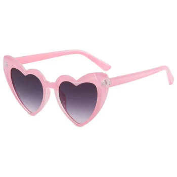 Солнцезащитные очки в форме сердца для женщин, Бриллиантовый дизайн, Желеобразный цвет, Солнцезащитные очки с защитой от UV400, Брендовые Дизайнерские очки для кошачьих глаз, женские
