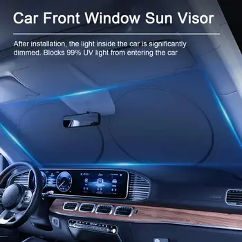 Солнцезащитный козырек Удобный солнцезащитный козырек на переднее стекло автомобиля, простой в установке солнцезащитный козырек на лобовое стекло