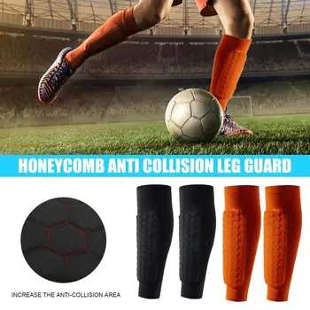 Спорт на открытом воздухе Футбольные накладки для защиты голени Сотовая Защитная одежда для ног и икр