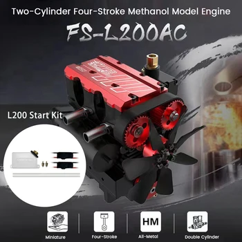 Стартовый комплект TOYAN L200 Металлический Стартовый комплект L200 4-тактный двигатель с Воздушным охлаждением 7Cc 4000-16500 об/мин Рядный 2-цилиндровый двигатель