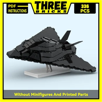 Строительные блоки Moc военной серии F-117 Nighthawk, конструкторы для истребителей, игрушки для детей, подарки