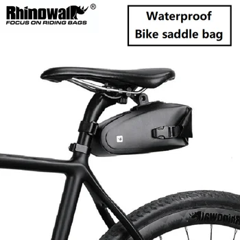 Сумка для велосипедного сиденья Rhinowalk, непромокаемая сумка для шоссейного велосипеда MTB, 1,2 л, сумка для велосипедного седла, сумка под сиденье, Профессиональные аксессуары для велоспорта