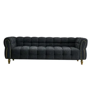Темно-серый цвет, современная обивка из ткани букле, диван 87 дюймов, для внутренней мебели гостиной