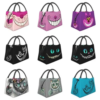 Термоизолированные сумки для ланча Cheshires Cat, Многоразовый контейнер для ланча Kawaii для кемпинга, путешествий, хранения еды, Коробка для еды