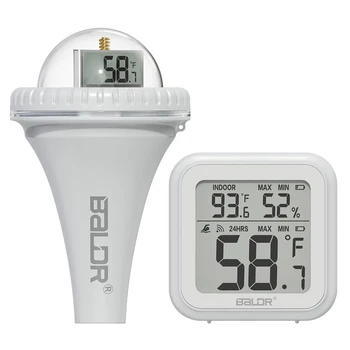 Термометр для бассейна Беспроводной Термометр для бассейна Плавающий Легко Считываемый термометр для бассейна для плавательного бассейна ЖК-экран с обзором 360 градусов