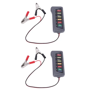 Тестер автомобильного аккумулятора и генератора 2X 12V - проверьте состояние аккумулятора и зарядку генератора (светодиодная индикация)