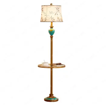 Торшер для гостиной, светильник для спальни, роскошный журнальный столик в скандинавском ретро стиле, прикроватный торшер, Вертикальный торшер со светодиодной подсветкой