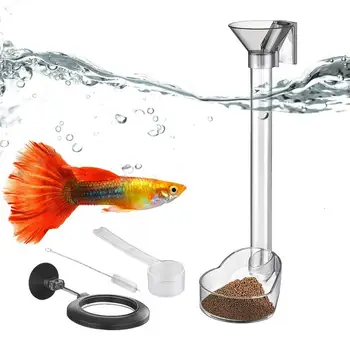 Трубка для кормления аквариумных креветок, лоток для кормления аквариумных креветок, прозрачное фиксированное хранилище, блюдо для кормления, миски, принадлежности для кормления в аквариуме