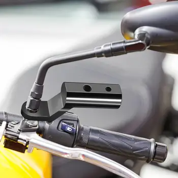 Удлинитель для крепления зеркала заднего вида на мотоцикле Удобный Практичный Прочный Компактный Многофункциональный Компактный Алюминий с ЧПУ