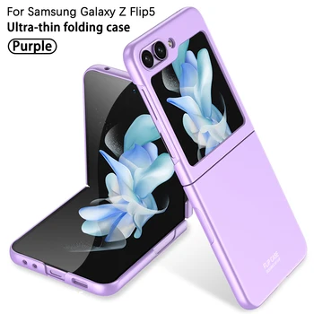 Ультратонкий Чехол для телефона с Откидным экраном Для Samsung Galaxy Z Flip 5 Case Жесткий Чехол для ПК Samsung Z Flip 5 Z Flip5 zflip5 5G Cases