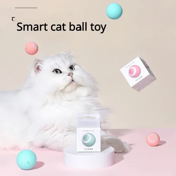 Умные игрушки для кошек, Автоматический катящийся мяч, Электрические игрушки для кошек, Интерактивные Для дрессировки кошек, Самодвижущиеся игрушки для котенков, Аксессуары для домашних животных