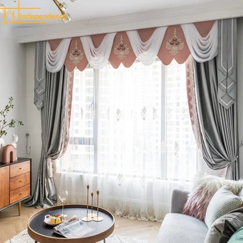 Французский свет Роскошная комната принцессы девчачьей мечты Романтические шторы в корейском стиле для гостиной, столовой, спальни