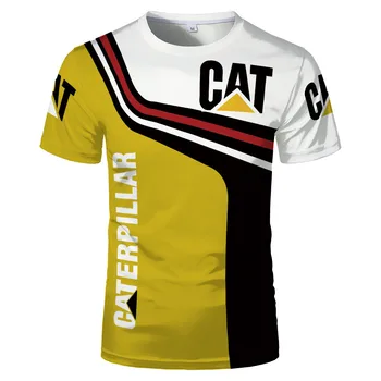 Футболка Caterpillar с 3D рисунком 6XL для тренировок - дышащий топ, удобная футболка для мужчин
