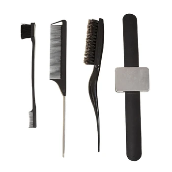 Хвостовые гребни с магнитной кистевой щеткой для бровей, парикмахерская Расческа для укладки волос для женщин, Антистатический Парикмахерский инструмент, Салон E0BC
