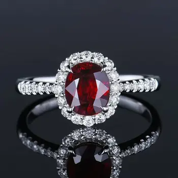 Цветное сокровище, рубиновое кольцо, женское кольцо с бриллиантом, европейские и американские ювелирные изделия для женщин