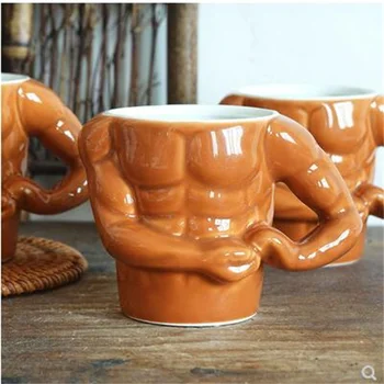 Чашка для сильного мужчины, чашка для мышц, керамическая кружка для творческой личности, чашка для воды, кофейная чашка, керамическая чашка для мальчиков, чашка большой емкости