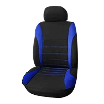Чехлы для передних автомобильных сидений с подушкой безопасности, спортивные ковшеобразные чехлы для сидений, автомобильные чехлы для сидений (черный + синий)
