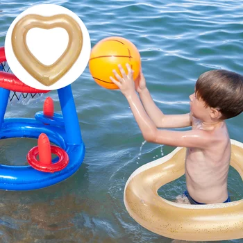 Шейное кольцо в форме сердца, принадлежности для плавания, игрушка, поплавок для летнего бассейна, пляж с водой