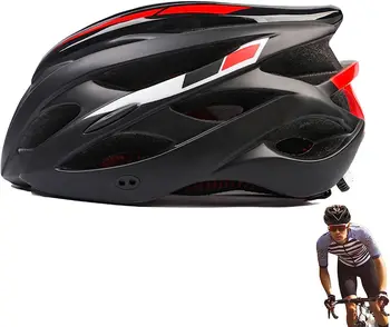 Шлемы для шоссейного велоспорта для взрослых, Шлемы для шоссейного велоспорта для взрослых с легким весом - Легкие регулируемые велосипедные шлемы со съемным креплением для M