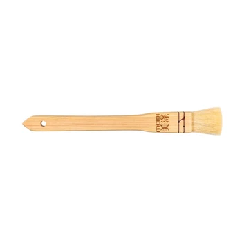 Щетка для выпечки с деревянной ручкой, отверстие для подвешивания, щетка для гаджетов из шерстяной щетины