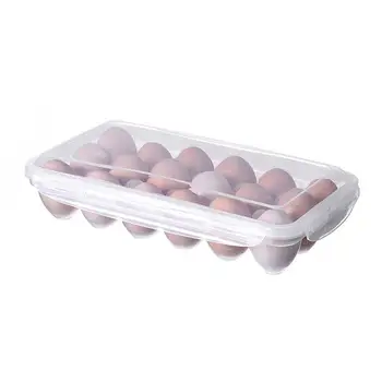 Ящик для хранения яиц с крышкой Кухонный Холодильник Ящик для хранения свежих яиц Бытовой Держатель для яиц с 10 Сетками Лоток для яиц с 18 Сетками